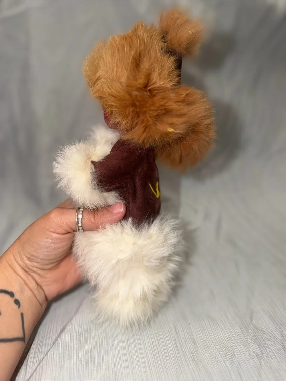 Canada Indian Eskimo Genuine Fur Leather Baby Doll Suede Outfit 8